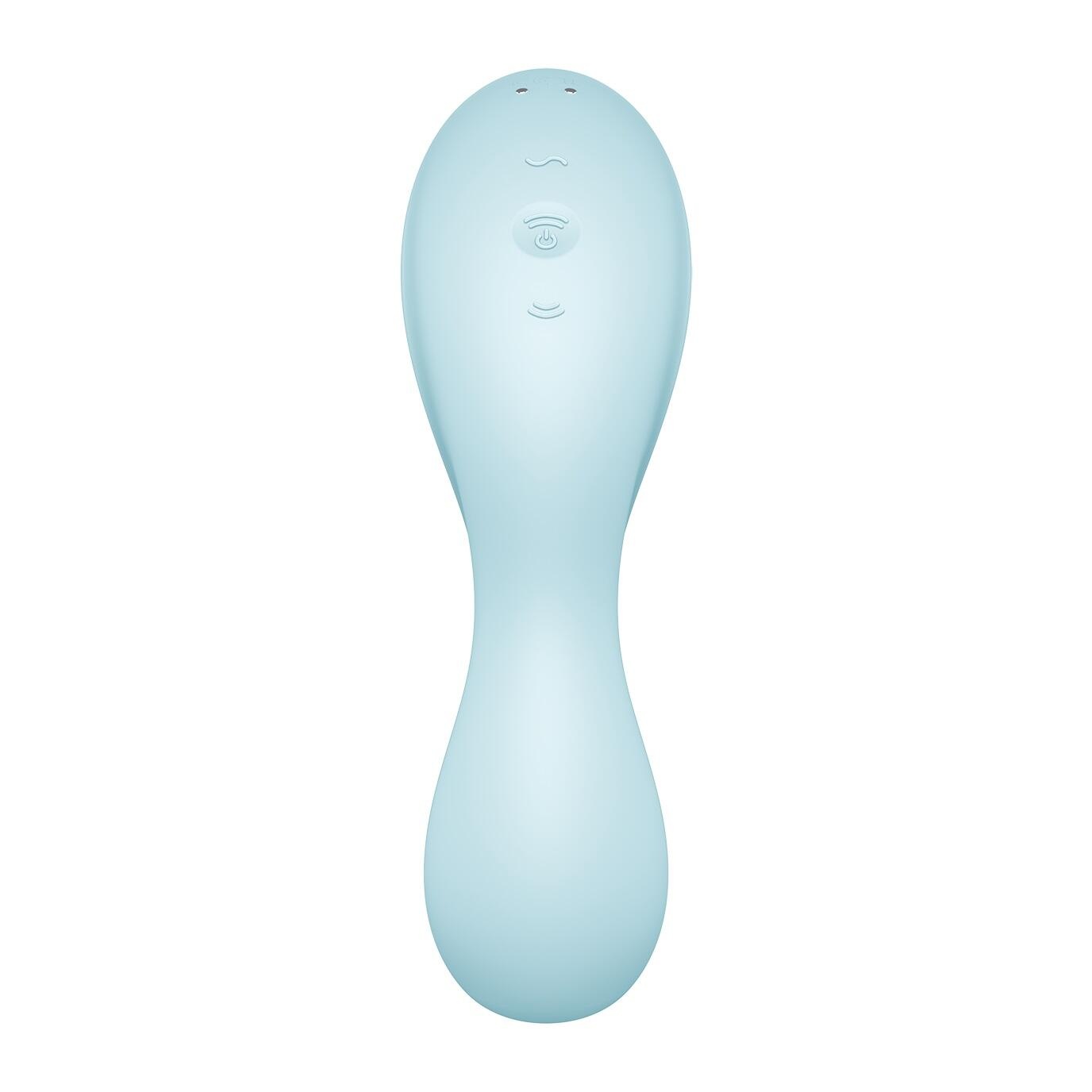 Вакуумно-волновой стимулятор и вибратор для точки G Satisfyer Curvy Trinity 5+, голубой