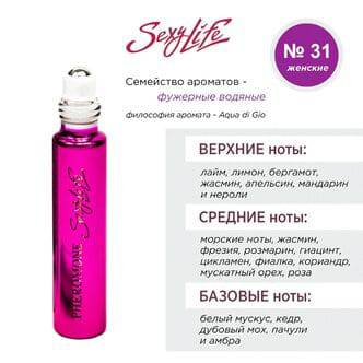 Духи для женщин с феромонами Sexy Life № 31 Aqua di Gio, 10 мл