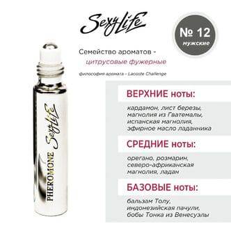 Духи для мужчин с феромонами Sexy Life № 12 Lacoste Challenge, 10 мл
