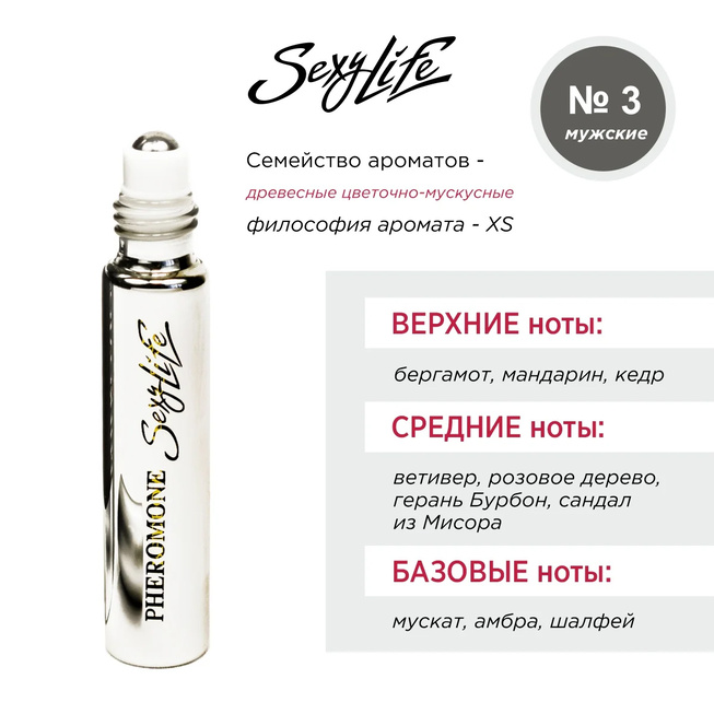 Духи для мужчин с феромонами Sexy Life № 3 XS 10 мл
