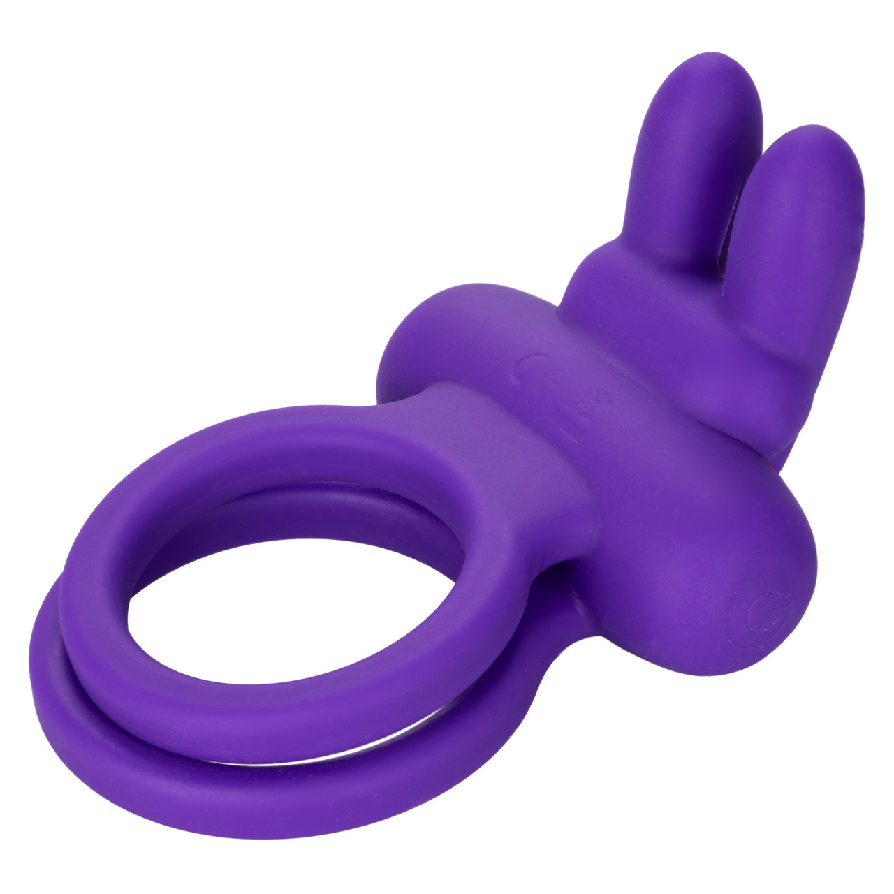 Виброкольцо с подхватом мошонки CalExotics Dual Rockin Rabbit, фиолетовое