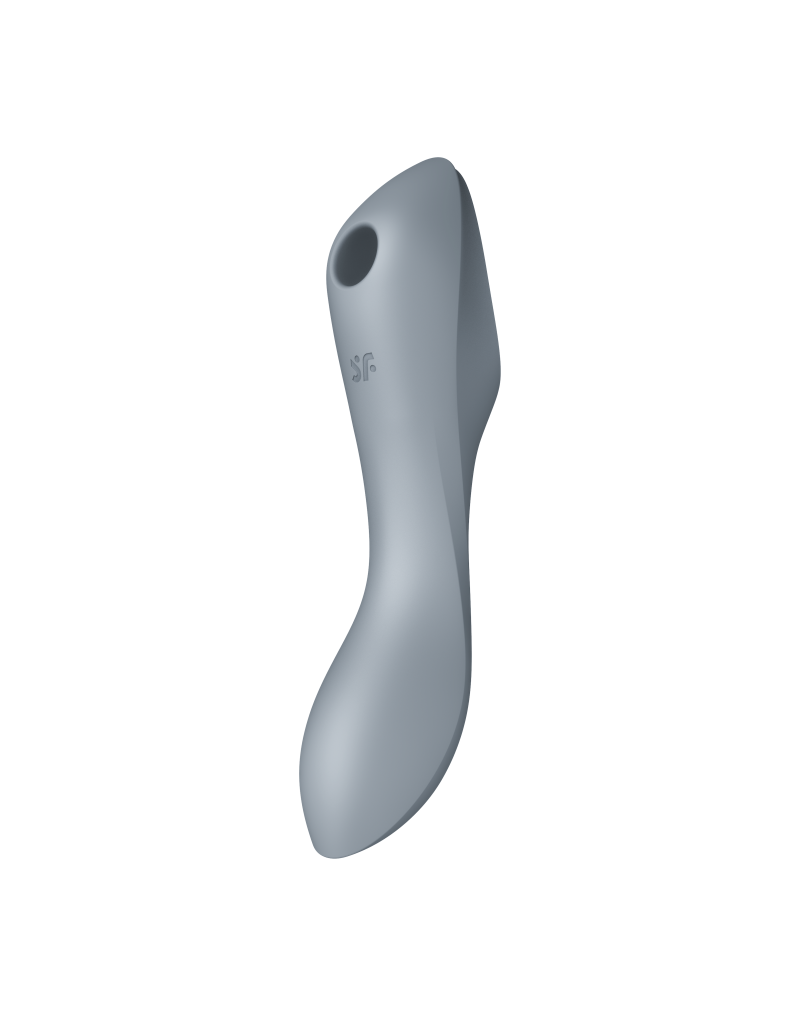 Вакуумно-волновой стимулятор и вибратор для точки G Satisfyer Curvy Trinity 3, серый