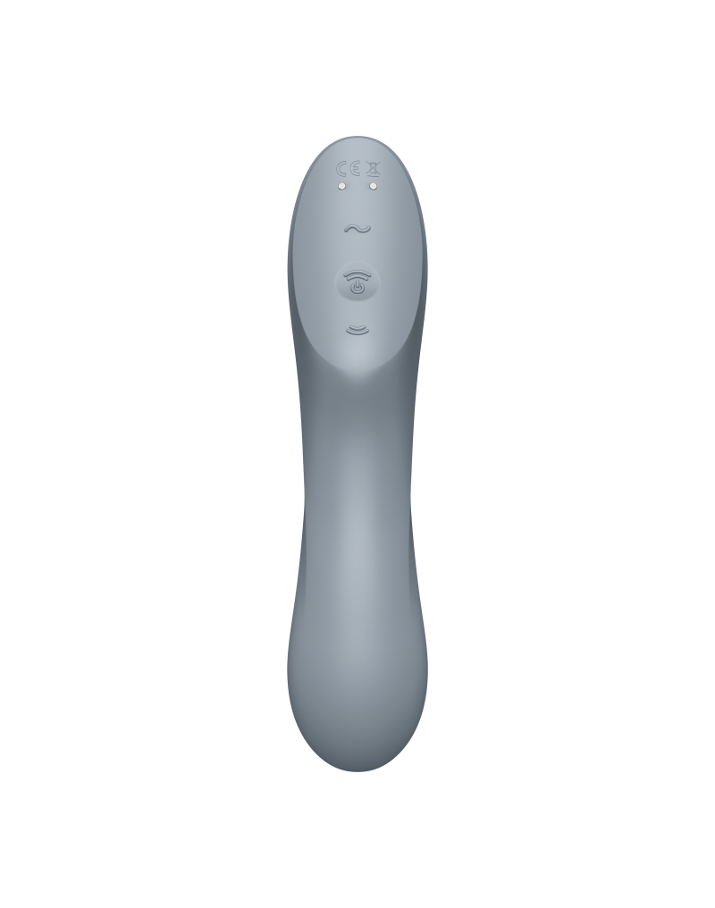 Вакуумно-волновой стимулятор и вибратор для точки G Satisfyer Curvy Trinity 3, серый