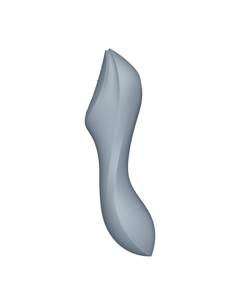 Вакуумно-волновой стимулятор и вибратор для точки G Satisfyer Curvy Trinity 3, серый