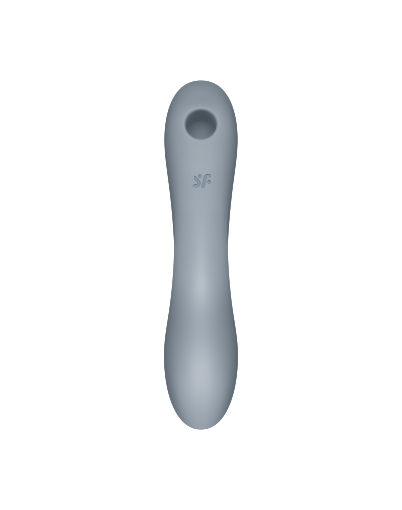 Вакуумно-волновой стимулятор и вибратор для точки G Satisfyer Curvy Trinity 3, серый