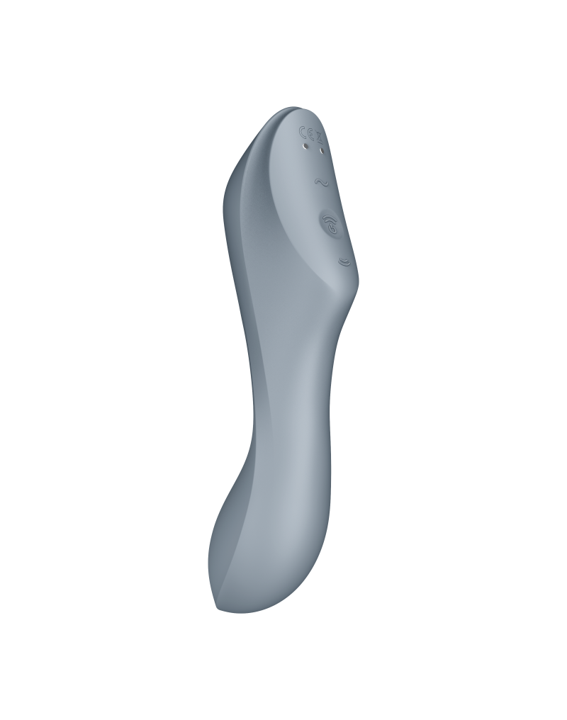 Вакуумно-волновой стимулятор и вибратор для точки G Satisfyer Curvy Trinity 3, серый