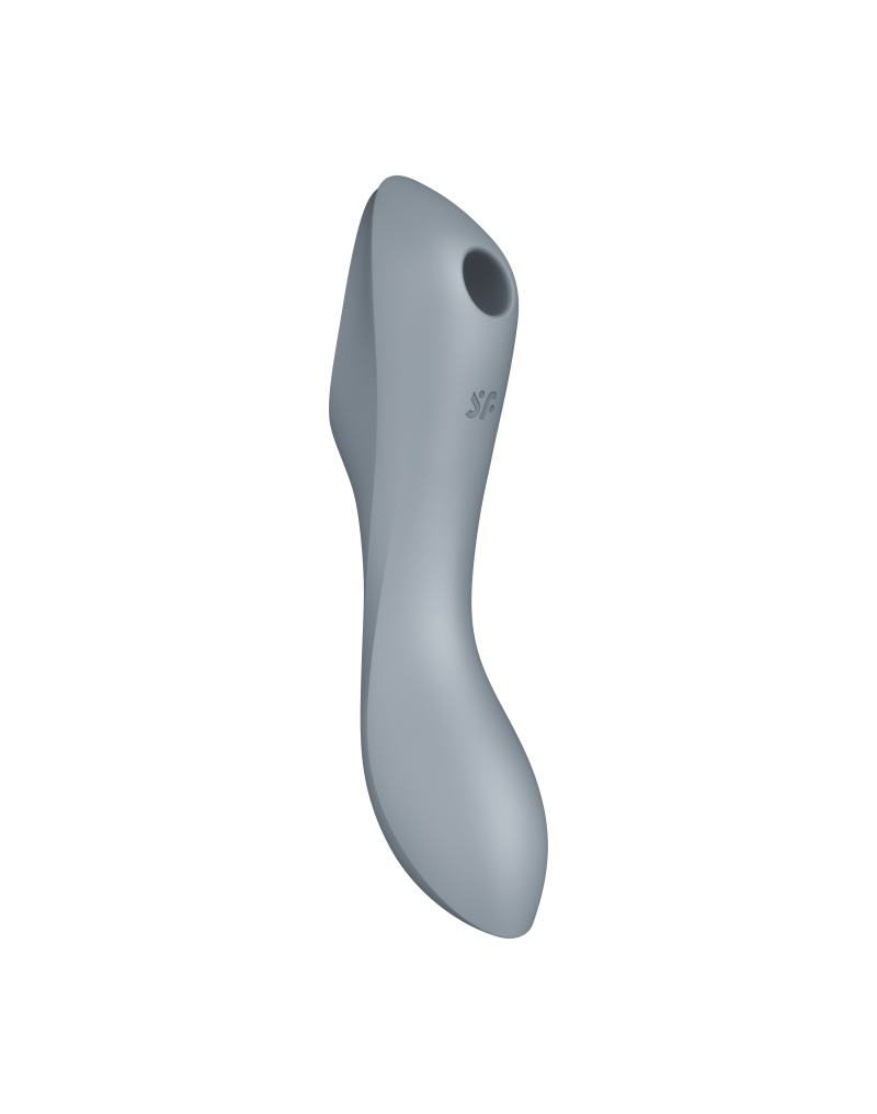 Вакуумно-волновой стимулятор и вибратор для точки G Satisfyer Curvy Trinity 3, серый