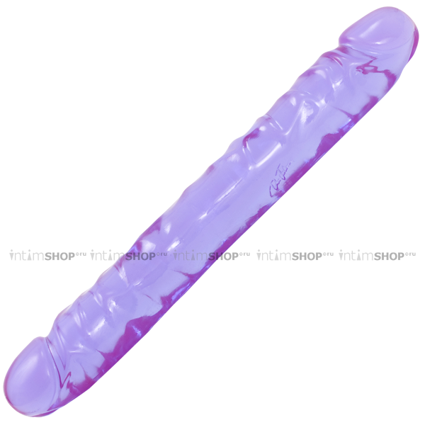 фото Двухсторонний фаллоимитатор Doc Johnson Crystal Jellies Double 30.5 см, фиолетовый