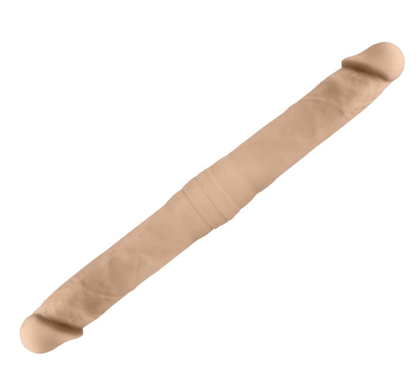 Двухсторонний фаллоимитатор Adrien Lastic Double Dong M 42.5 см, телесный