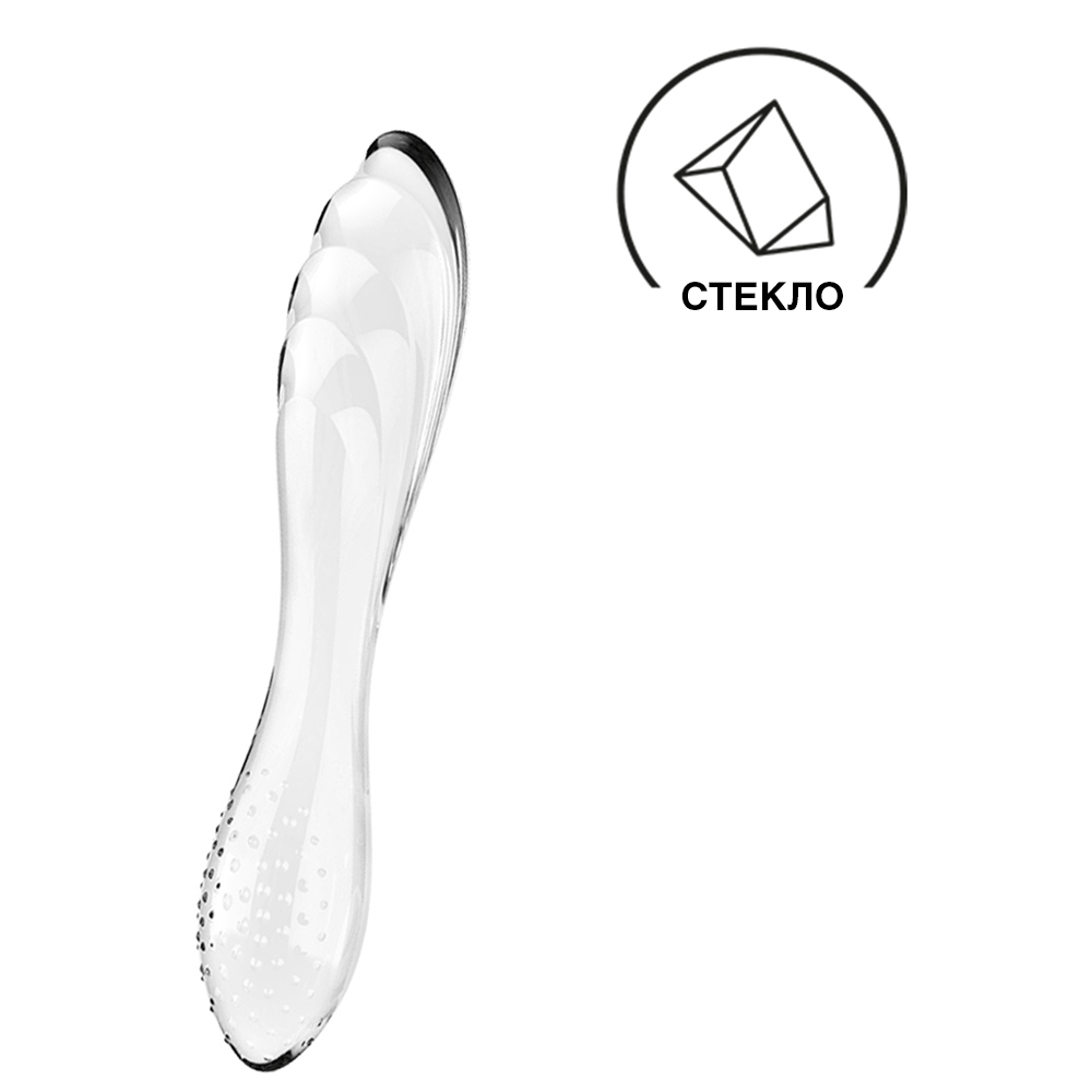 Двусторонний стимулятор Satisfyer Dazzling Crystal 1 18.5 см, бесцветный