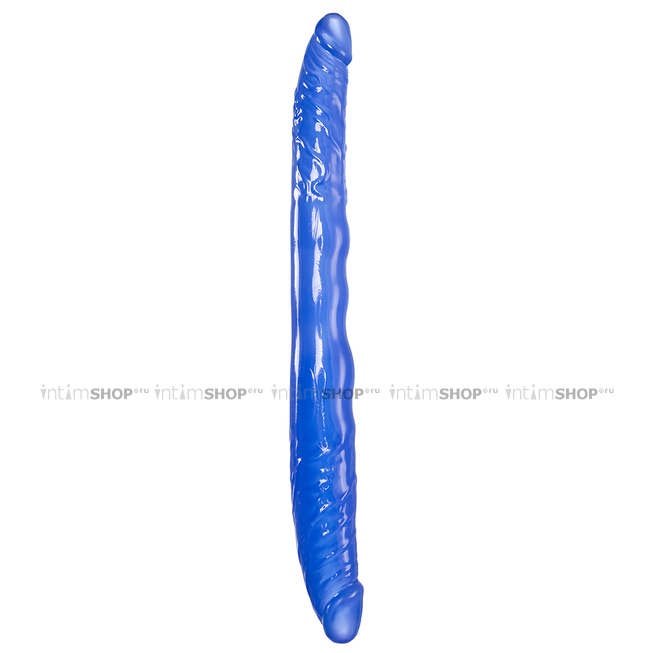 

Двусторонний фаллоимитатор Toyfa Basic 28.5 см, синий