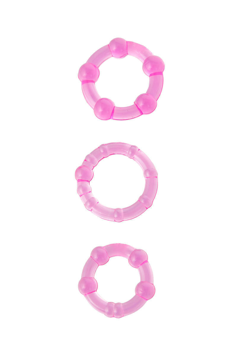 Набор эрекционных колец Toyfa, розовые
