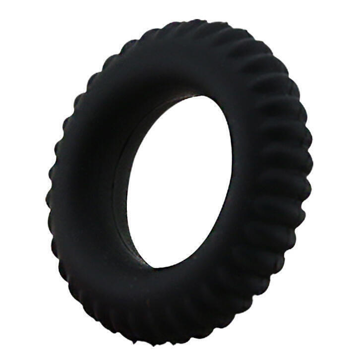 Эрекционное кольцо Baile Titan с ребрышками, черный