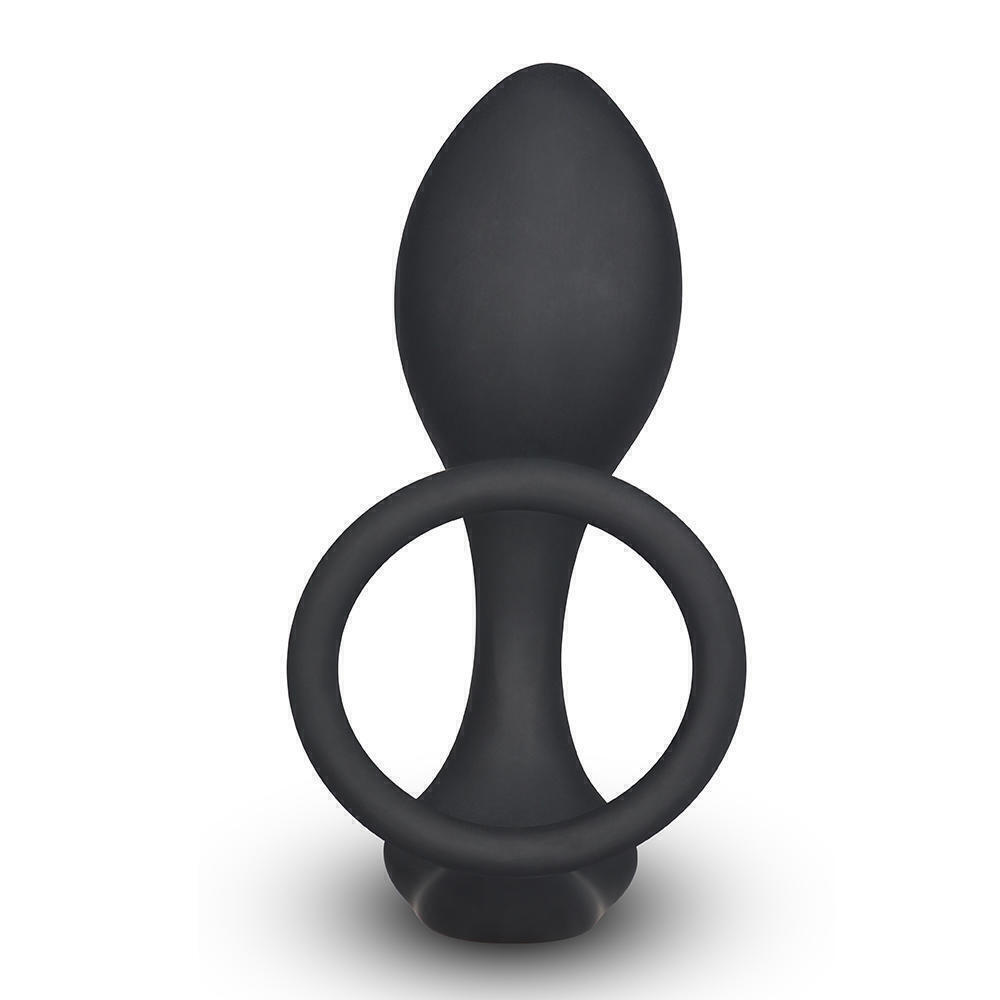Эрекционное кольцо LoveToys Combo Orgasm Cockring Plug с анальным стимулятором, без вибрации
