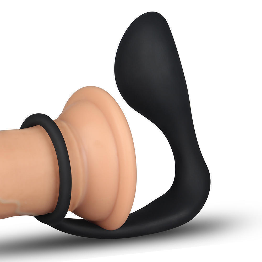 Эрекционное кольцо LoveToys Combo Orgasm Cockring Plug с анальным стимулятором, без вибрации