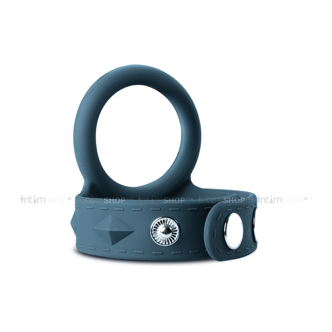 

Эрекционное кольцо с ремешком для мошонки EDC Wholesale Boners, L, серый