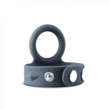 Эрекционное кольцо с ремешком для мошонки EDC Wholesale Boners, S/M, серый