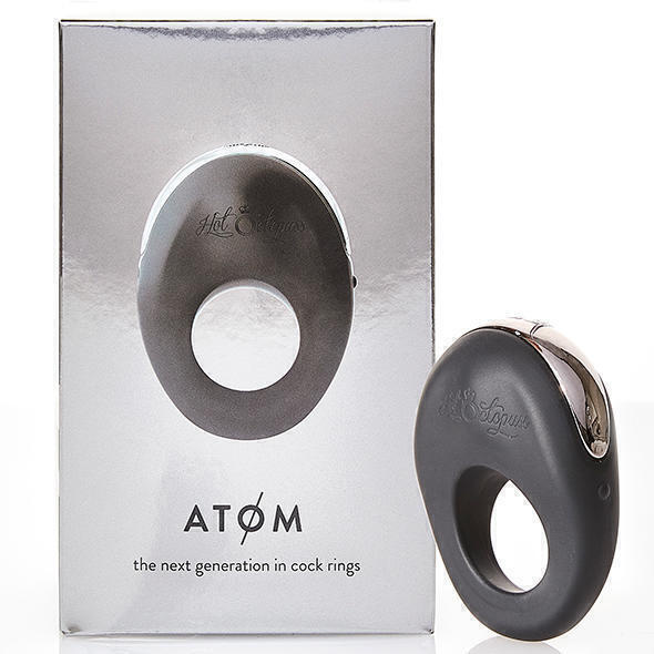 Эрекционное кольцо с вибрацией Hot Octopuss Atom Cock Ring Black 