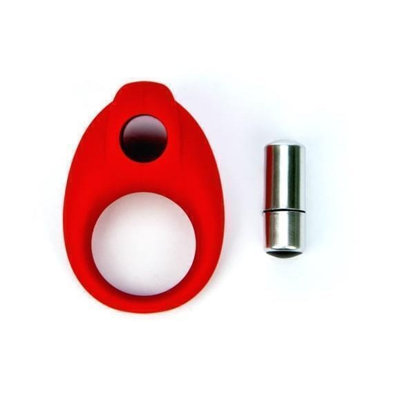 Эрекционное кольцо с вибропулей TLC® Buldge, красный