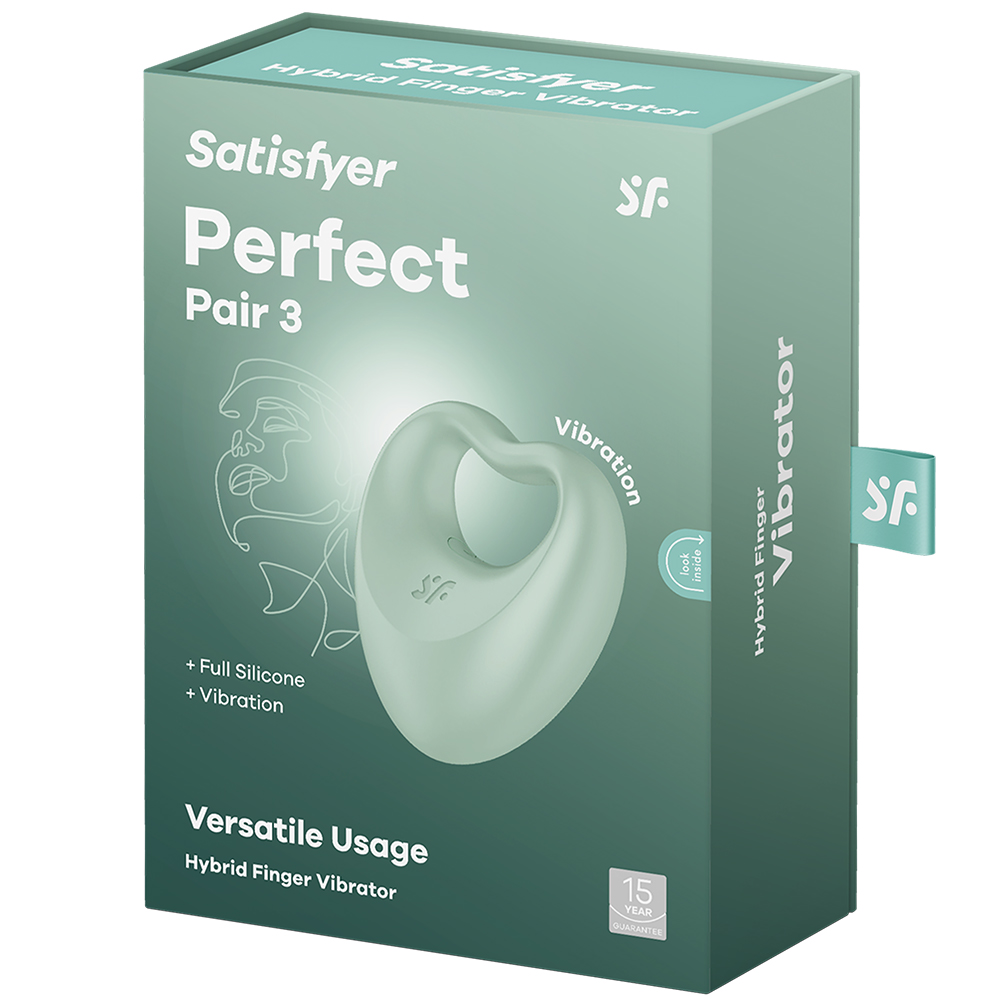 Виброкольцо 2 в 1 Satisfyer Perfect Pair 3, зеленое