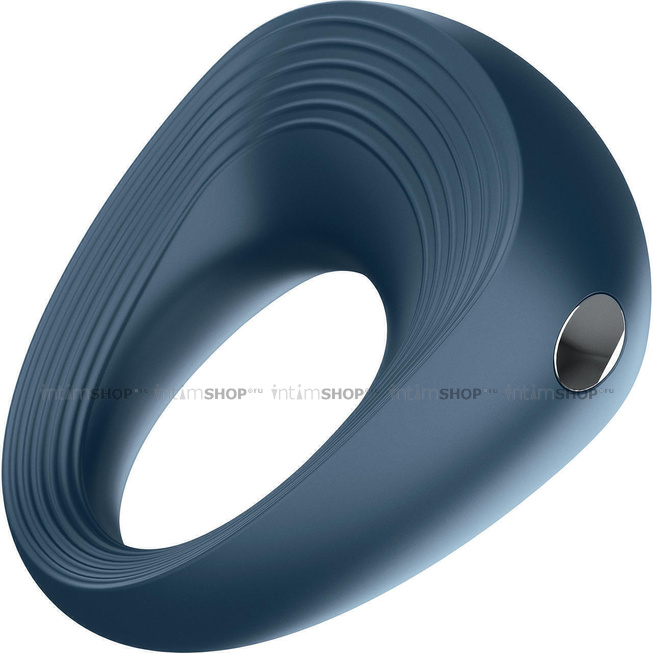 Виброкольцо Satisfyer Power Ring, синий - фото 7