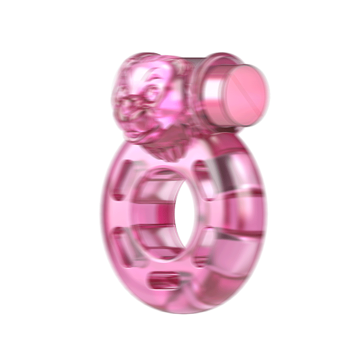 Виброкольцо Baile Медведь, розовый
