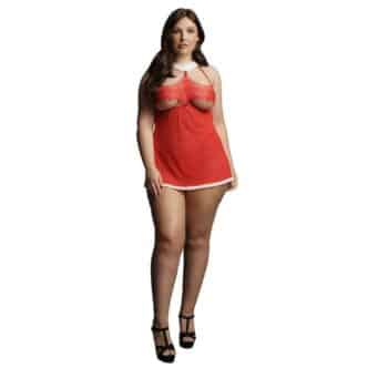 Эротичесий комплект Le Desir Merry Babydoll, красный, Plus size