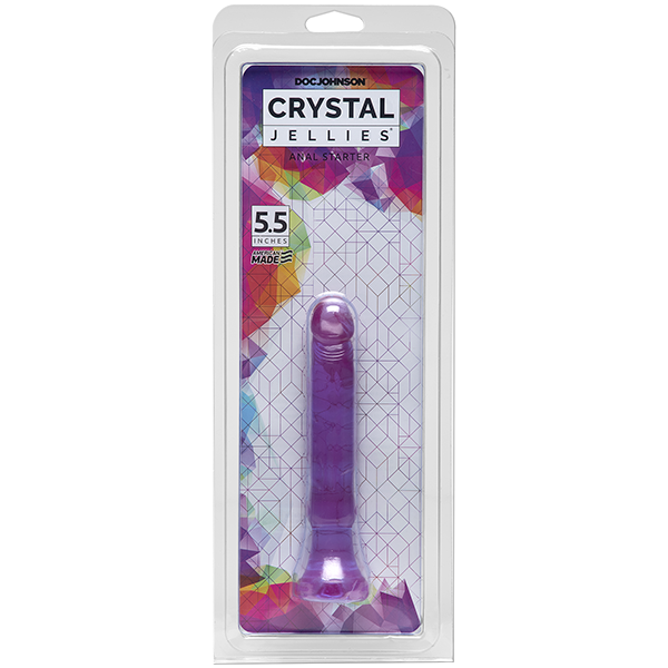 Фаллоимитатор Doc Johnson Crystal Jellies Anal Starter 15.2 см, фиолетовый