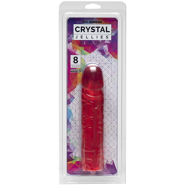 Фаллоимитатор Doc Johnson Crystal Jellies Classic Dong 19.7 см, розовый