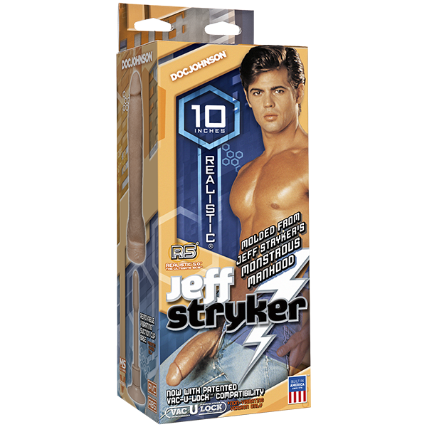 Фаллоимитатор на присоске Doc Johnson Jeff Stryker 24 см Vac-U-Lock™, телесный