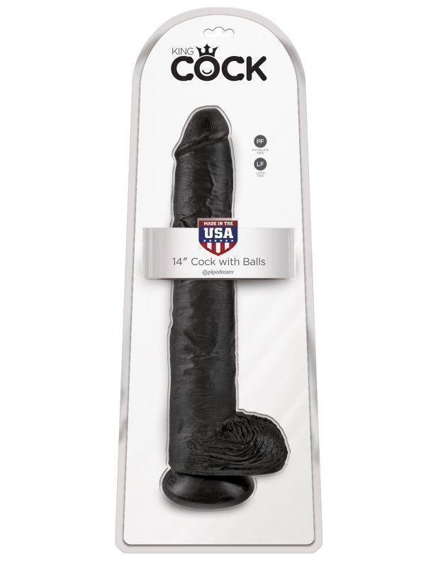 Большой фаллоимитатор PipeDream King Cock 37.8 см, чёрный