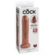 Фаллоимитатор на присоске необрезанный Pipedream King Cock 7" Uncut Cock, загорелый
