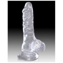 Фаллоимитатор Pipedream King Cock Clear с мошонкой и присоской 15.2 см, бесцветный