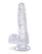 Фаллоимитатор Pipedream King Cock Clear с мошонкой и присоской 17.8 см, бесцветный
