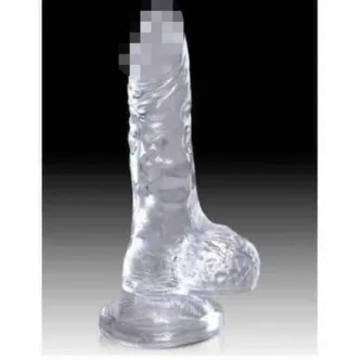 Фаллоимитатор Pipedream King Cock Clear с мошонкой и присоской 15.2 см, бесцветный