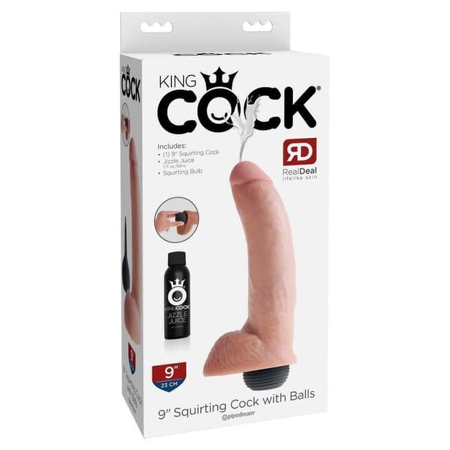 Фаллоимитатор PipeDream King Cock Squirting KING Cock with Balls с эффектом семяизвержения телесный - фото 2