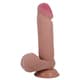 Фаллоимитатор с подвижной кожей Baile Sliding Skin 20.5 см, темный телесный
