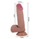 Фаллоимитатор с подвижной кожей Baile Sliding Skin 20.5 см, темный телесный