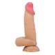Фаллоимитатор с подвижной кожей и фиксацией формы Baile Sliding Skin 19.4 см, телесный
