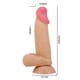Фаллоимитатор с подвижной кожей и фиксацией формы Baile Sliding Skin 19.4 см, телесный