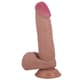 Фаллоимитатор с подвижной кожей Baile Sliding Skin 20.5 см, темный телесный