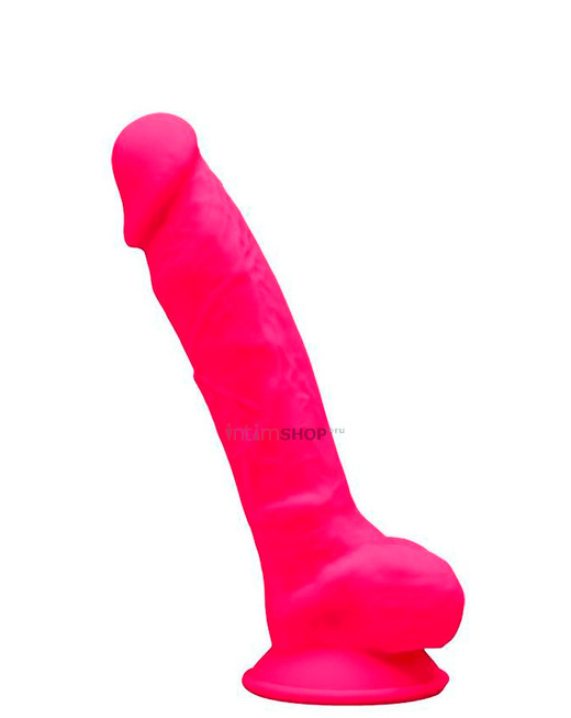 Фаллоимитатор с мошонкой Adrien Lastic SileXD Model 1 17.5 см, ярко-розовый