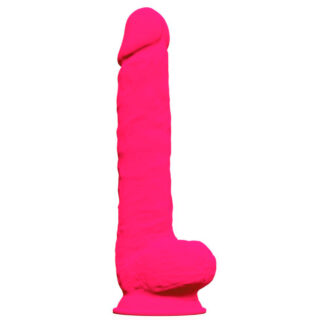 Фаллоимитатор с мошонкой Adrien Lastic SileXD Model 1 38 см, ярко-розовый