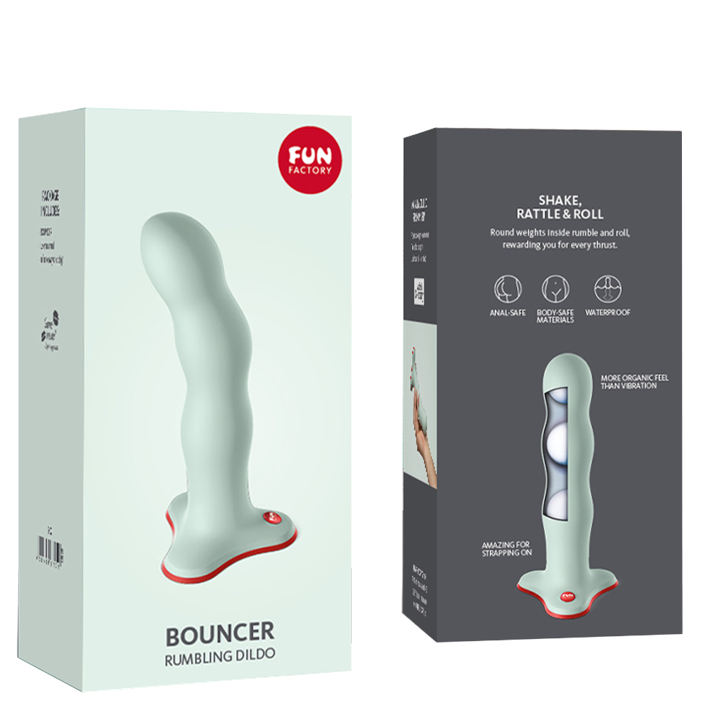 Фаллоимитатор с переменным центром тяжести Fun Factory Bouncer 18.5 см, зеленый