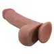 Фаллоимитатор с подвижной кожей Baile Sliding Skin 23.4 см, темный телесный