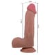 Фаллоимитатор с подвижной кожей Baile Sliding Skin 23.4 см, темный телесный