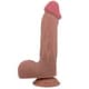 Фаллоимитатор с подвижной кожей Baile Sliding Skin 23.4 см, темный телесный