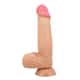 Фаллоимитатор с подвижной кожей и фиксацией формы Baile Sliding Skin 21.8 см, телесный