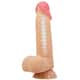 Фаллоимитатор с подвижной кожей и фиксацией формы Baile Sliding Skin 21.8 см, телесный