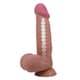 Фаллоимитатор с подвижной кожей и фиксацией формы Baile Sliding Skin 21.8 см, темный телесный